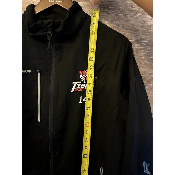 Bauer Texas Tiger Hockey Jacket Black Size Medium Full zip Winter team men - Picture 7 of 9